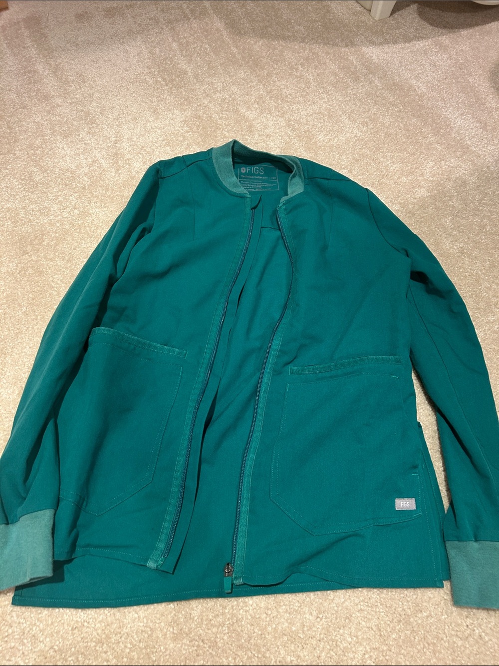 FIGS Men’s Teal Bomber Jacket